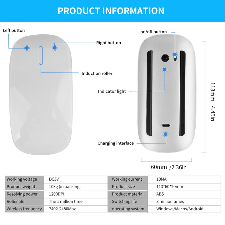 Bluetooth 4.0 Wireless Magic Mouse