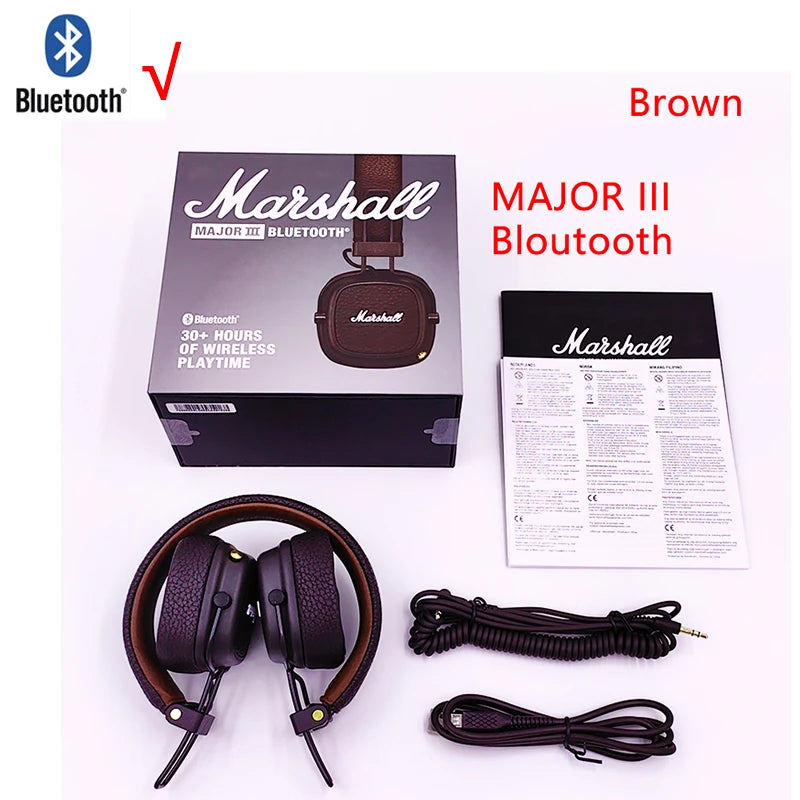 MAJOR III BLUETOOTH　BR Marshall Major III Bluetooth Wireless On-Ear Headphone