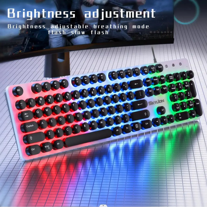 Keys Membrane Keyboard Many Kinds of Colorful Lighting Gaming and Office For Windows and IOS System